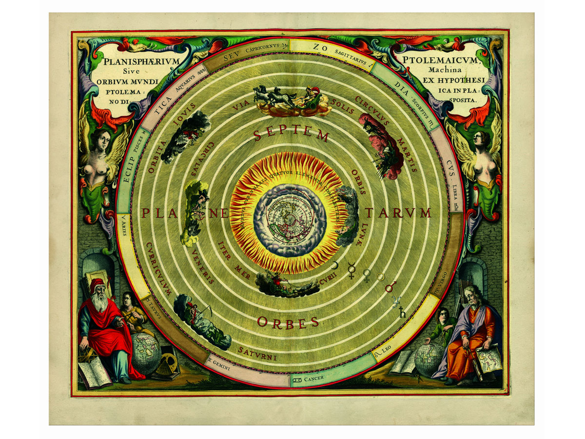 Cellarius, Atlas Coelestis – La Cosmologia Tolemaica