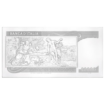 Lire 20.000 “tipo 1974” Tiziano – Argento