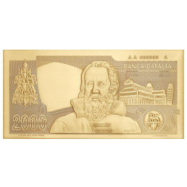 Lire 2.000 “tipo 1973” Galileo Galilei - Oro