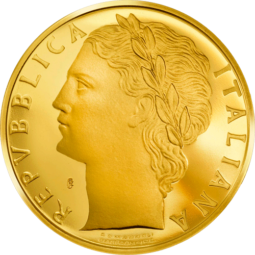 100 Lire Minerva 1989 Oro