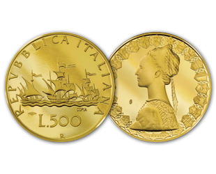 500 Lire Le tre Caravelle  1967 Oro