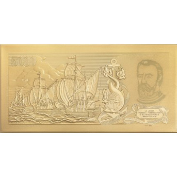 Lire 5.000 “tipo 1971” Cristoforo Colombo – Oro