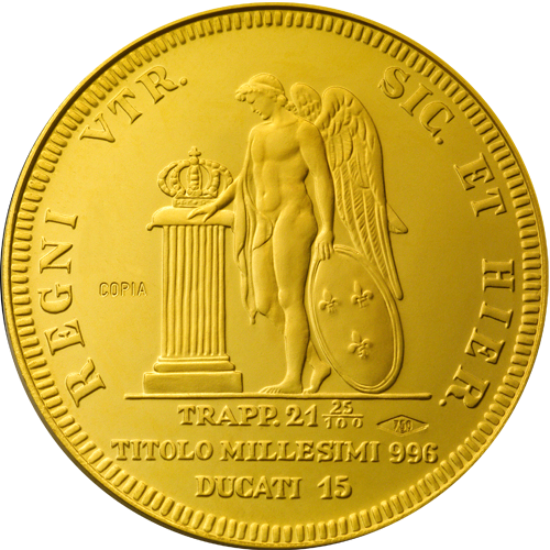15 Ducati II tipo 1844 Regno delle Due Sicilie Oro