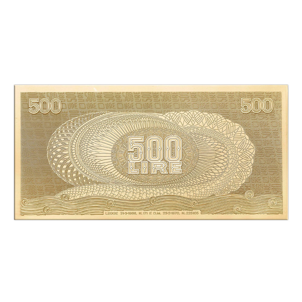 LIRE 500 “TIPO 1966” ARETUSA – ORO