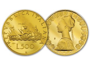 500 LIRE CARAVELLE ORO