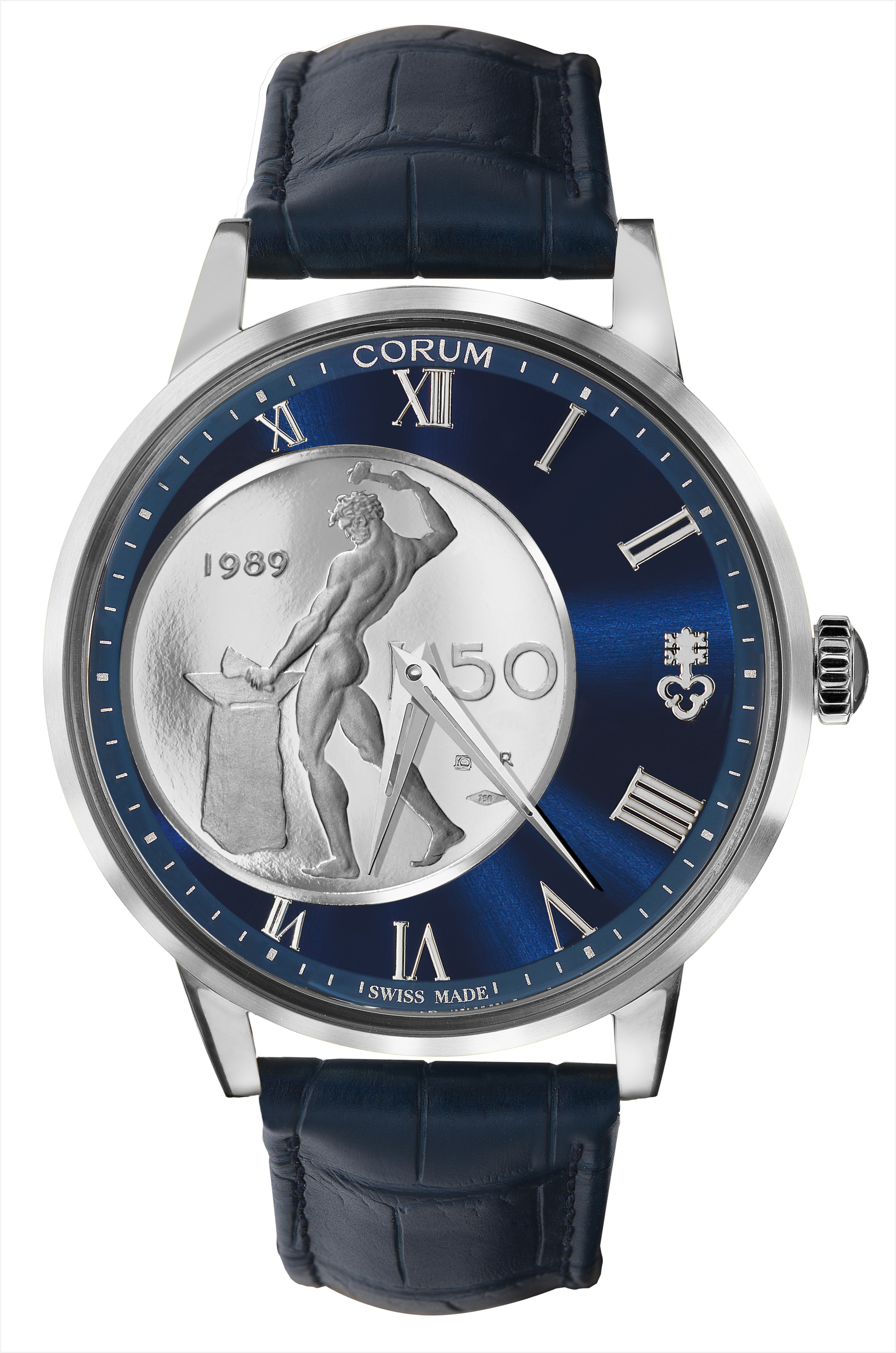 OROLOGIO CORUM HERITAGE VULCANO BLUE & SILVER