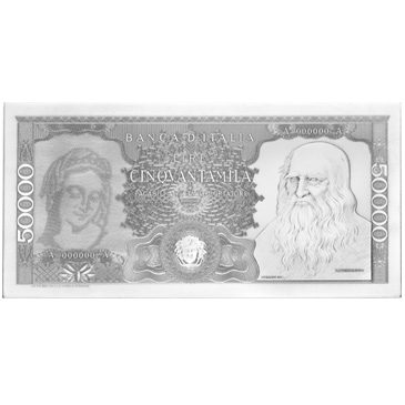 Lire 50.000 “Tipo 1967” Leonardo da Vinci – Argento