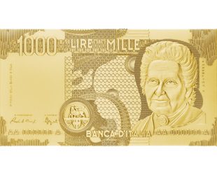 Lire 1.000 “tipo 1990” Maria Montessori – Oro