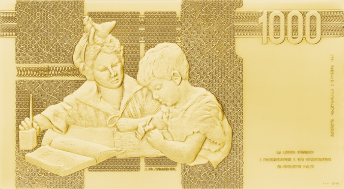 Lire 1.000 “tipo 1990” Maria Montessori – Oro