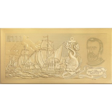 Lire 5.000 “tipo 1971” Cristoforo Colombo – Oro