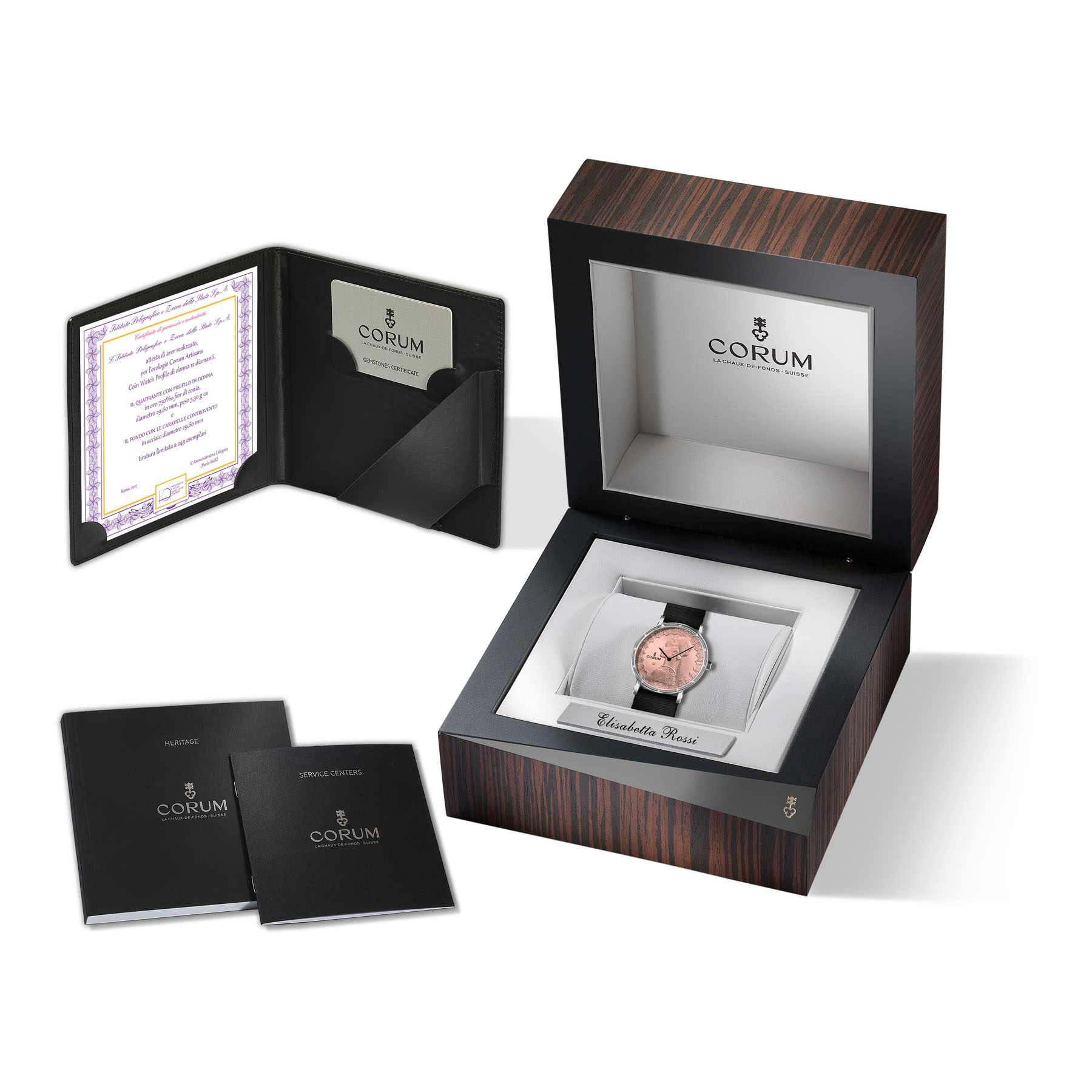 OROLOGIO CORUM ARTISANS COIN WATCH PROFILO DI DONNA 12 DIAMANTI